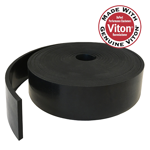 Viton Rubber Strip 70° to 75° hardness available from Delta Rubber Limited